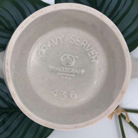 Vintage Pfaltzgraff Gray White No 436 Heirloom Pattern #15200 Gravy Boat Server - Picture 2 of 7